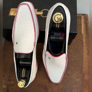 NIB, Zilli Alligator Loafers Size 10, Italian Designer, Handmade In Italy